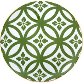 Porland Morocco Serisi 17 cm Desen 1 Yeşil Düz Tabak