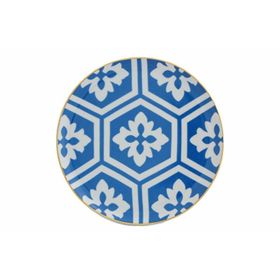Porland Morocco Serisi Desen 2 Mavi 17 cm Düz Tabak