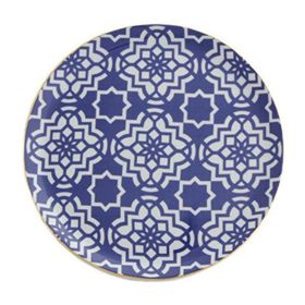 Porland Morocco Serisi Mor Desen 7 24 cm Düz Tabak