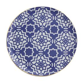 Porland Morocco Serisi Mor Desen 7 24 cm Düz Tabak
