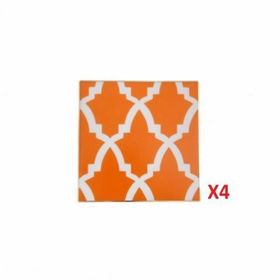 Porland Morocco Turuncu 10x10 cm 4'lü Bardak Altlığı