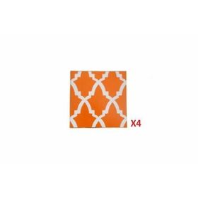 Porland Morocco Turuncu 10x10 cm 4'lü Bardak Altlığı