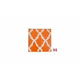 Porland Morocco Turuncu 10x10 cm 4'lü Bardak Altlığı