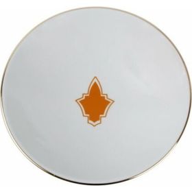 Porland Morocco Turuncu Desen 2 20 cm Porselen Düz Tabak