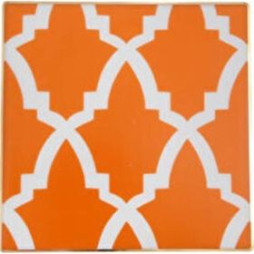 Porland Morocco Turuncu Desen 3 10x10 cm Bardak Altlığı