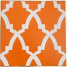 Porland Morocco Turuncu Desen 3 10x10 cm Bardak Altlığı