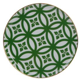 Porland Morocco Yeşil 20 cm Porselen Düz Tabak