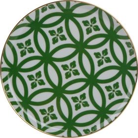 Porland Morocco Yeşil 20 cm Porselen Düz Tabak