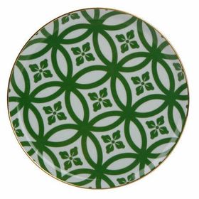 Porland Morocco Yeşil 20 cm Porselen Düz Tabak