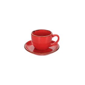 Porland New Standard Seasons Kırmızı Tabaklı 90 cc Kahve Fincanı