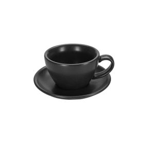 Porland New Standard Seasons Siyah Tabaklı 300 cc 6 Adet Çay Fincanı