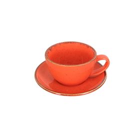 Porland New Standard Seasons Turuncu 280 cc Tabaklı Çay Fincanı