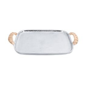 Porland Nora 31x19x4 cm Silver Tepsi
