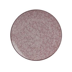Porland Old Fashion Mürdüm 21 cm Porselen Düz Tabak