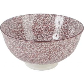 Porland Old Fashion Mürdüm Rengi Desenli 12 cm Yuvarlak Tek Kase