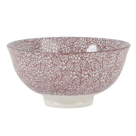 Porland Old Fashion Mürdüm Rengi Desenli 12 cm Yuvarlak Tek Kase