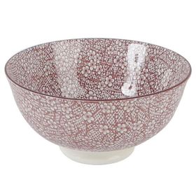 Porland Old Fashion Mürdüm Rengi Desenli 12 cm Yuvarlak Tek Kase