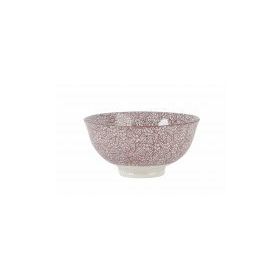 Porland Old Fashion Mürdüm Rengi Desenli 12 cm Yuvarlak Tek Kase