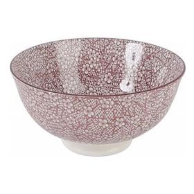 Porland Old Fashion Mürdüm Rengi Desenli 12 cm Yuvarlak Tek Kase