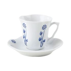 Porland Özlem 85 cc Mavi Tabaklı Kahve Fincanı
