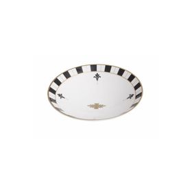Porland Palms Siyah Gold 20 cm Desenli Çukur Tabak