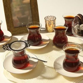 Porland Peride Altın Yaldız 12 Parça 6 Kişilik Çay Takımı