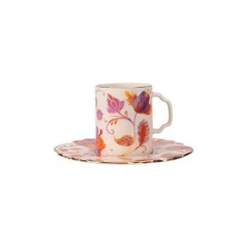 Porland Pinky 80 cc Desen 1 Tabaklı Kahve Fincanı