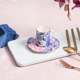 Porland Pinky 80 cc Desen 2 Tabaklı Kahve Fincanı