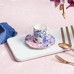 Porland Pinky 80 cc Desen 2 Tabaklı Kahve Fincanı