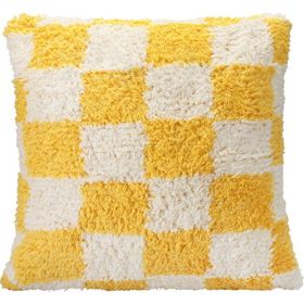 Porland Pop Plaid Sarı 45x45 cm Dokuma Yastık