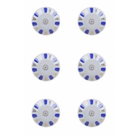 Porland Porselen 11 cm 6'lı Mavi Yaldızlı Çay Tabağı