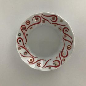 Porland Porselen 6'lı 127912 Kırmızı Yakamoz Çay Tabağı