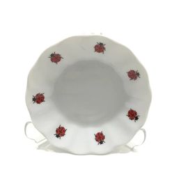 Porland Porselen 6'lı 127912 Kırmızı Yakamoz Çay Tabağı