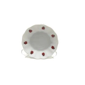 Porland Porselen 6'lı 127912 Kırmızı Yakamoz Çay Tabağı
