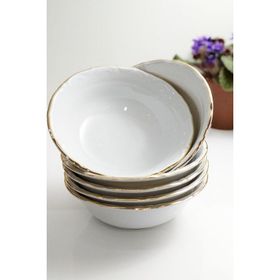 Porland Porselen Altın Yaldız 13 cm 12 Adet Kase