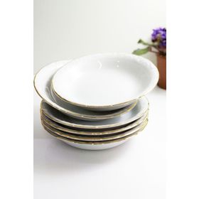 Porland Porselen Altın Yaldızlı 16 cm Çukur Tabak