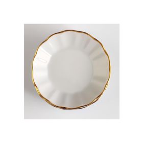 Porland Porselen İnci Gold 6 Kişilik Kahveci Çay Tabağı