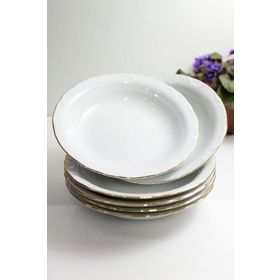 Porland Porselen Lal 20 cm 6 adet Çukur Yemek Tabak