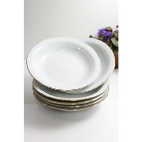 Porland Porselen Lal 20 cm 6 adet Çukur Yemek Tabak