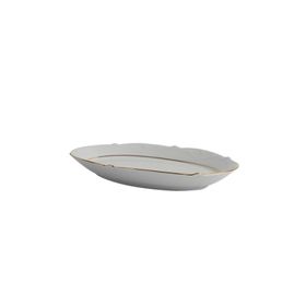Porland Porselen Queen Altın Yaldız 30 cm Kayık Tabak