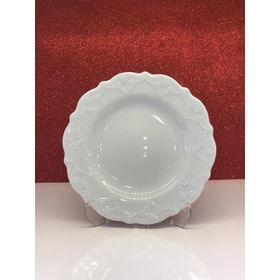Porland Porselen Queen Beyaz 24 cm 3 Adet Düz Servis Tabak