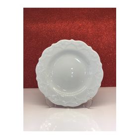 Porland Porselen Queen Beyaz 24 cm 3 Adet Düz Servis Tabak