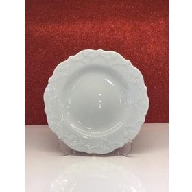 Porland Porselen Queen Beyaz 24 cm 3 Adet Düz Servis Tabak