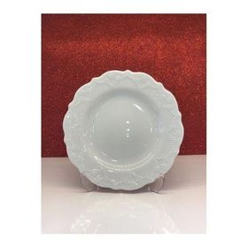 Porland Porselen Queen Beyaz 24 cm 3 Adet Düz Servis Tabak