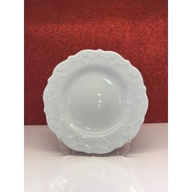 Porland Porselen Queen Beyaz 24 cm 3 Adet Düz Servis Tabak