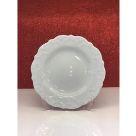 Porland Porselen Queen Beyaz 24 cm 3 Adet Düz Servis Tabak