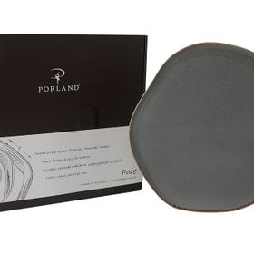 Porland Pure Seasons Koyu Gri 33 cm Porselen Düz Tabak