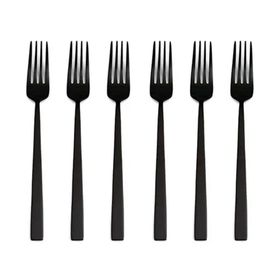 Porland Quantum 20 cm 6 Adet Mat Siyah Yemek Çatalı