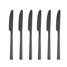 Porland Quantum 24 cm 6 Adet Mat Siyah Yemek Bıçağı