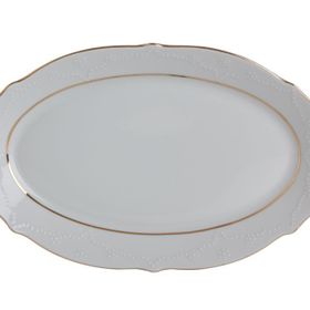 Porland Queen Altın Yaldız 30 cm Kayık Tabak